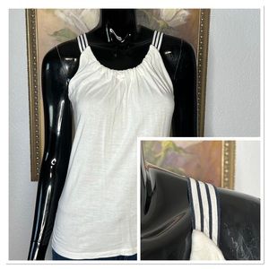 Banana Republic Women’s White w/Blue & White Striped Strap Tank Top Sz XS